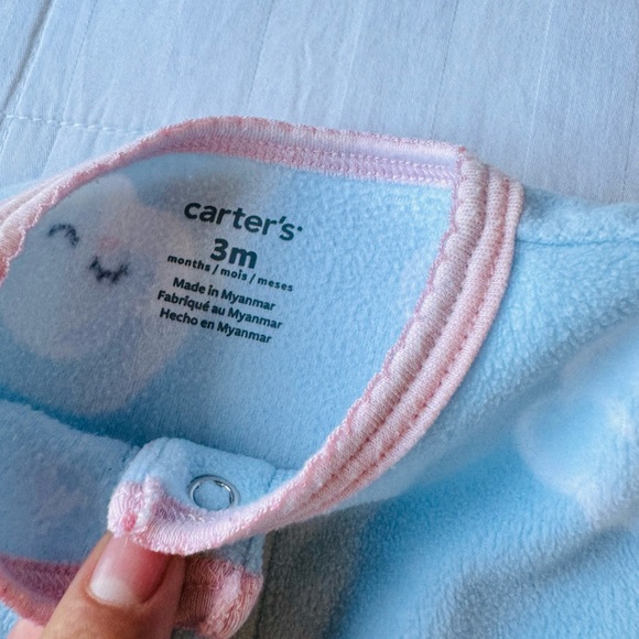 Baby Girl 3 Set Bundle Lot Super Warm Fuzzy Footie Onesies - Picture 5 of 8